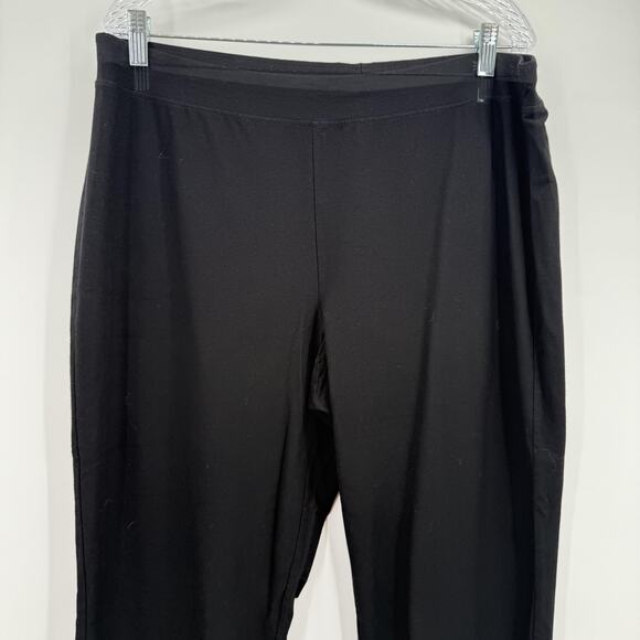 Eileen Fisher Pants Womens XL Black Pull On Stretch Capsule Career Minimalist - Picture 3 of 14